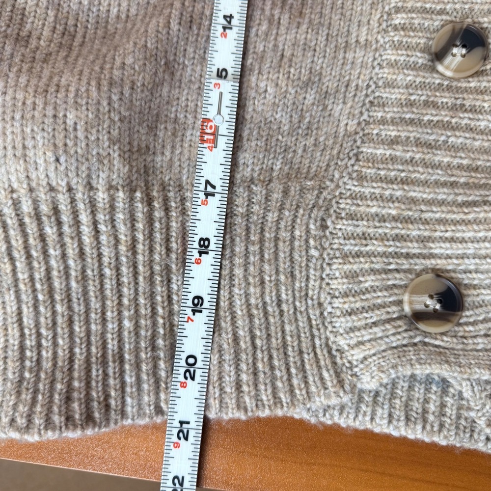 Zenana Womens Oatmeal Marled Knit Button Front Cardigan Sweater Large - Picture 5 of 7